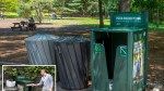 New pizza box bin debuts at Central Park latest attempt in NYC’s fight against rats