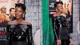 Lupita Nyong’o Shimmers in Sequined Off-the-shoulder Prada Jumpsuit and Satin Miniskirt at ‘A Quiet Place: Day One’ Premiere