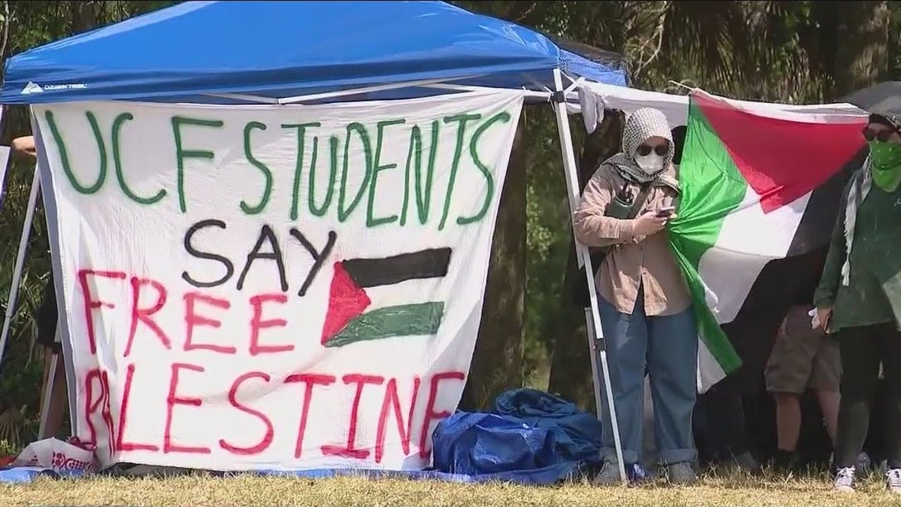 Peaceful pro-Palestine demonstrations continued at UCF for second day