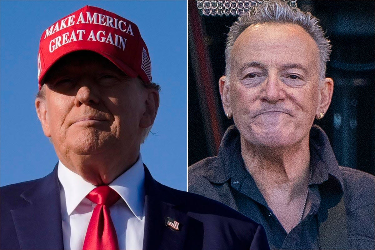 Trump branded ‘moron’ by Bruce Springsteen fans as he taunts star about crowd size at New Jersey rally