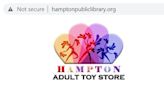 Fake adult toy store using URL of former Hampton library website