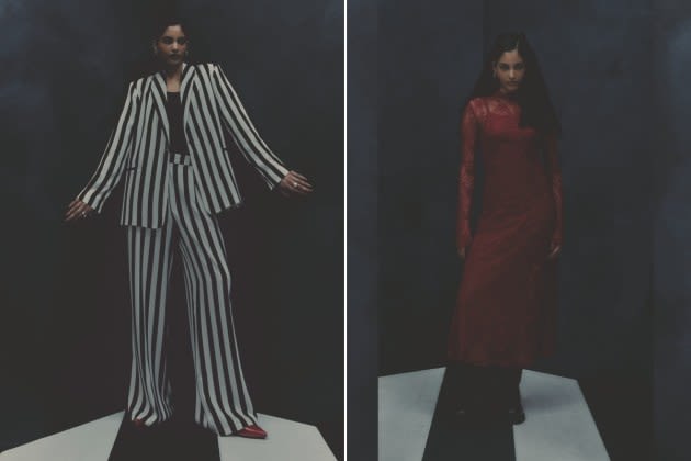 ‘Beetlejuice 2’s’ Fashion Line From Colleen Atwood Includes Iconic Striped Suit and Red Wedding Dress (EXCLUSIVE)