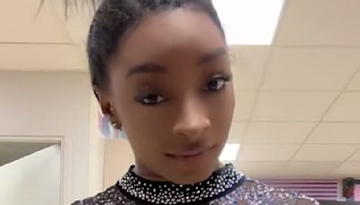 Simone Biles celebrates Day 1 performance with provocative TikTok post