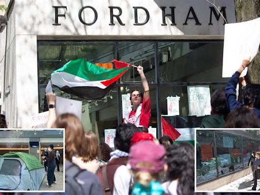 Fordham Lincoln Center anti-Israel encampment egged on by Columbia arrests: student