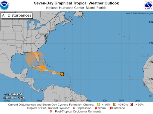 Storm tracker: See latest details on potential development of Invest 97L intro Tropical Storm Debby