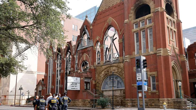 First Baptist Dallas’ chapel is a charred shell, but ‘our church is not a building’