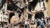 A file photo dated March 17, 1992, in Buenos Aires shows the destruction of the Israeli embassy in Argentina after a massive bomb attack