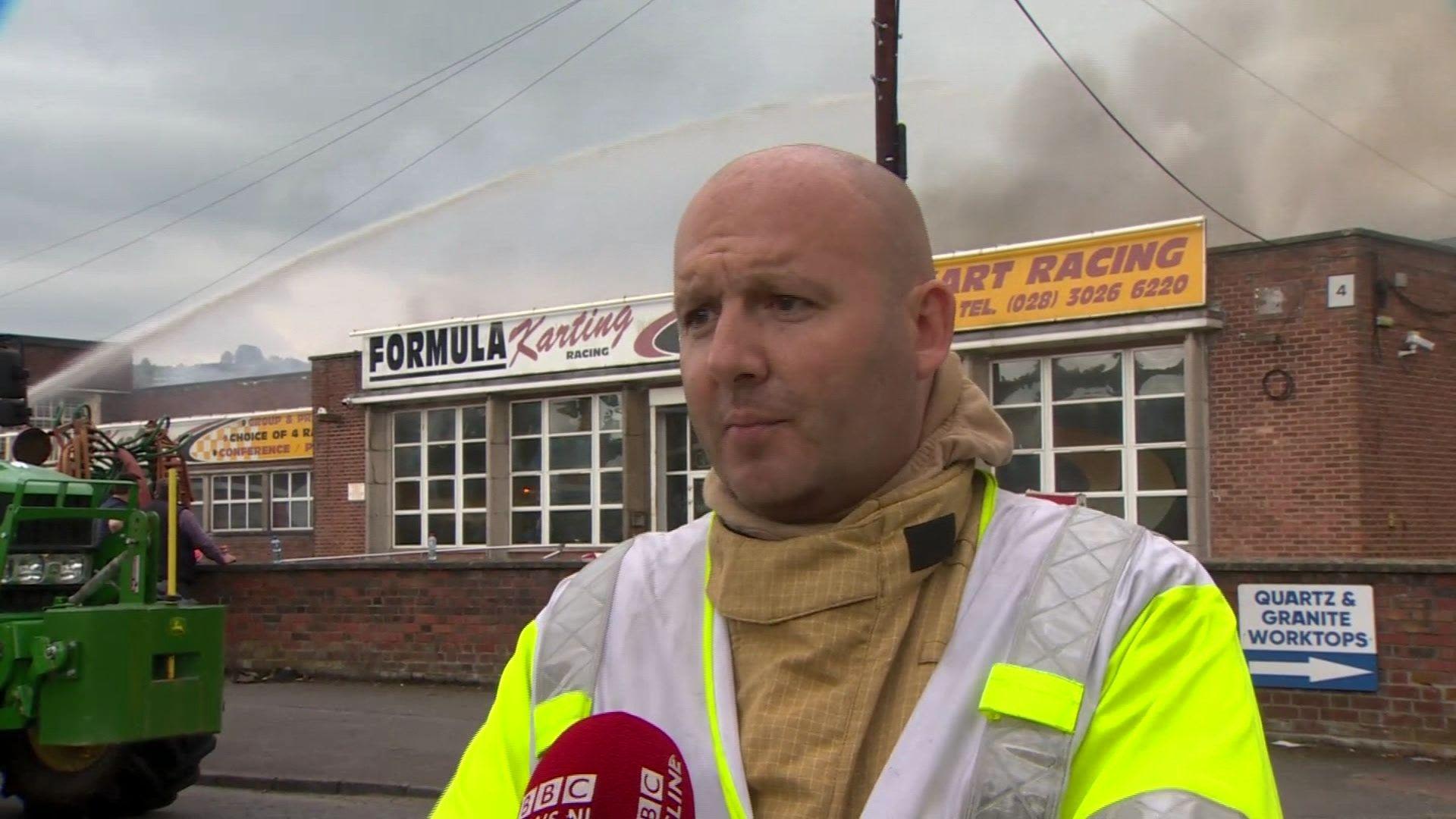 Firefighters remain at scene of major Newry fire