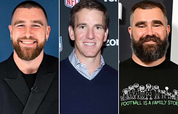 Eli Manning Jokes Jason Kelce is ‘Probably Hoping’ for Travis to ‘Mess Up’ During Games (Exclusive)