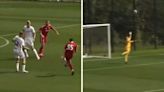 Footage shows Swindon Town youngster Jaxon Brown's brilliant goal against Swansea