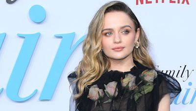 Joey King just freed the nip in the dreamiest flower-filled see-through crop top co-ord