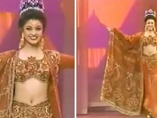 When Aishwarya Rai walked as reigning Miss World once last time before crowning next winner. Watch