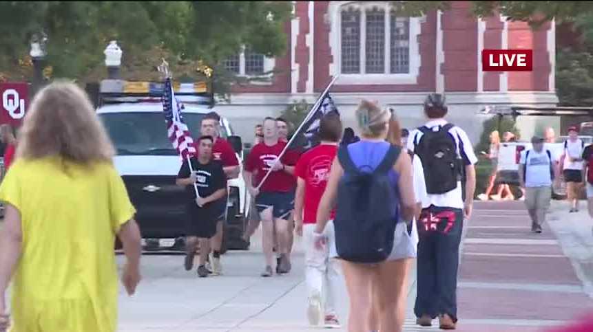 OU ROTC members honoring prisoners of war and those missing in action