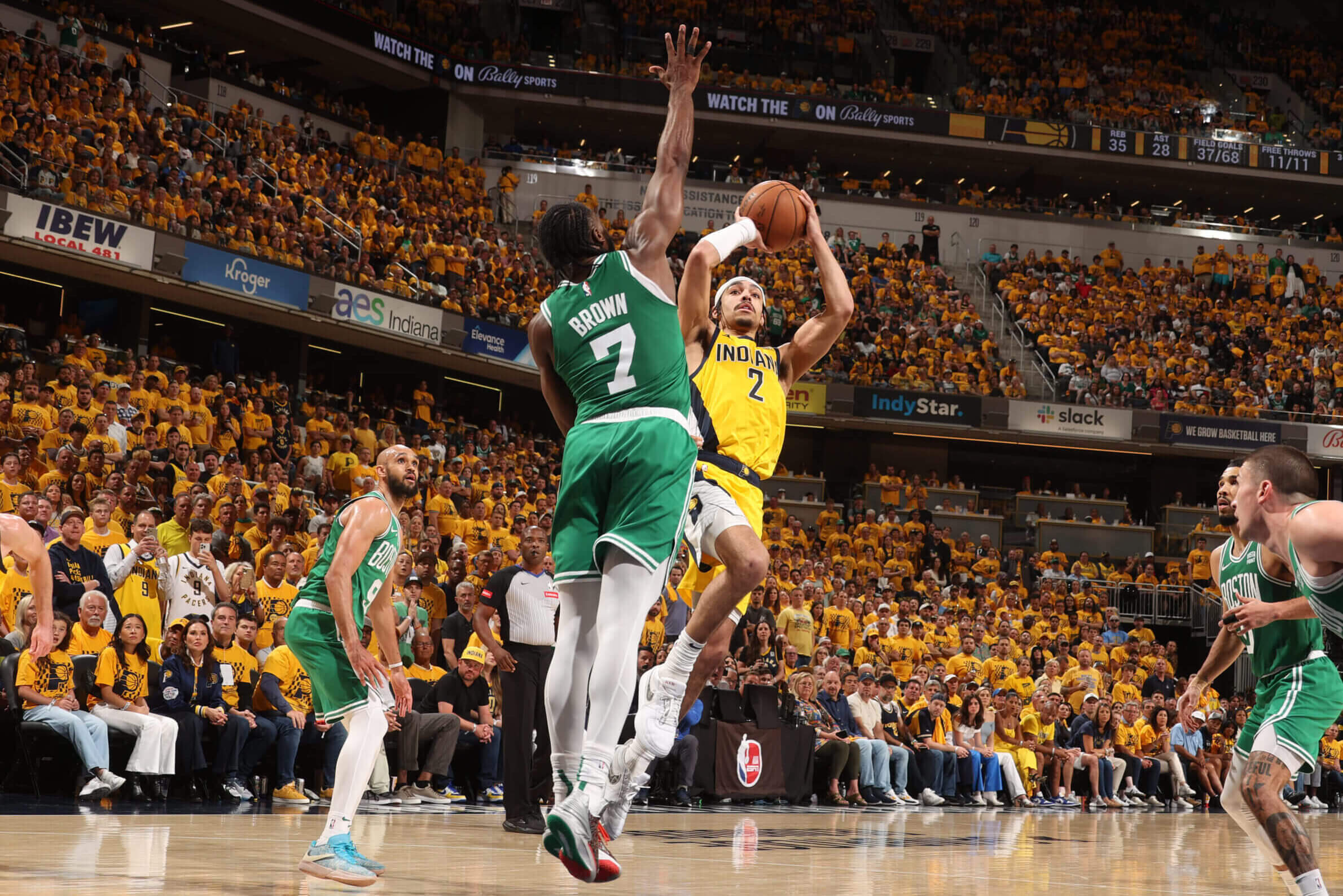 Pacers' Andrew Nembhard 'answered the bell' in Game 3 to no avail as Celtics take 3-0 lead
