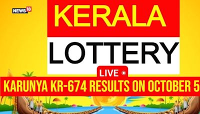 Kerala Lottery Result Today LIVE: Karunya KR-674 WINNERS for October 5, 2024 (DECLARED); First Prize Rs 80 Lakh! - News18