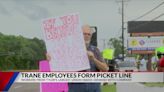 Trane employees hold informational picket