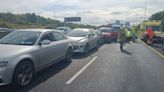 Shock five-car pile up on M50 as lanes closed & emergency services rush to scene