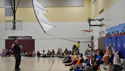 Kite demonstration leaves Brass Elementary students in awe in Kenosha