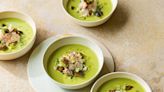 Summer soup: Green gazpacho with crab and walnuts