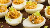 Top Your Deviled Eggs With Kimchi For A Huge Flavor Punch