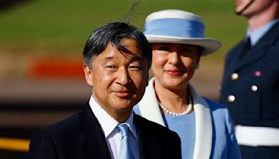 Japan's Emperor Naruhito touches down at Stansted ahead of state visit