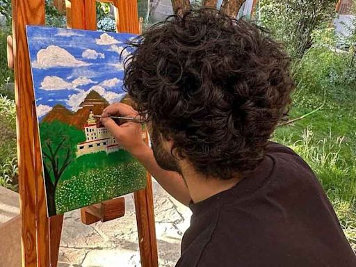 Siddhant Chaturvedi channels his inner artist with a paintbrush in Ladakh