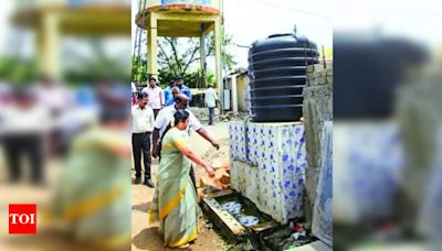 Mayor inspects development work in Iravathanallur | - Times of India