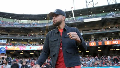 Watch: Steph Curry and his son Canon make appearance at Giants game