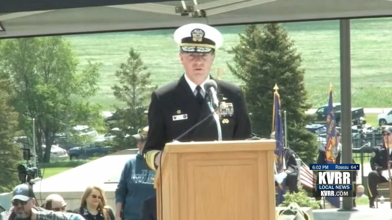 Admiral from Oakes, N.D. Keynotes Memorial Day Services at North Dakota Veterans Cemetery - KVRR Local News