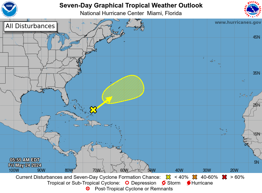 National Hurricane Center tracks disturbance. Could it impact Florida Memorial Day weekend weather?