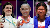 Sky Brown, Jessica Gadirova and Andrea Spendolini-Sirieix in Young SPOTY running