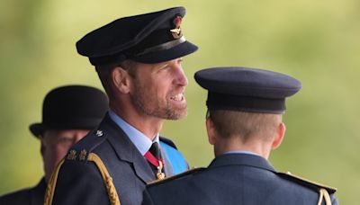 William steps in for Charles as he attends graduation ceremony at RAF Cranwell