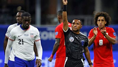 United States Soccer Player Tim Weah Receives Red Card For Appearing To Slap Opponent