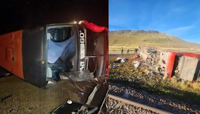 Tragedia en Puno: Al menos 10 muertos dejó despiste y volcadura de bus interprovincial