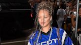 Rihanna Styles Her Sports Jersey With Layers Of Diamonds