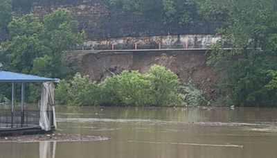 Heavy rain damages roads and floods campgrounds in the Branson, Mo., area