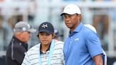 Tiger Woods in crowd watching Charlie after rule blocked him from being caddie