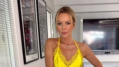 BGT's Amanda Holden almost suffers awkward malfunction in risque yellow dress