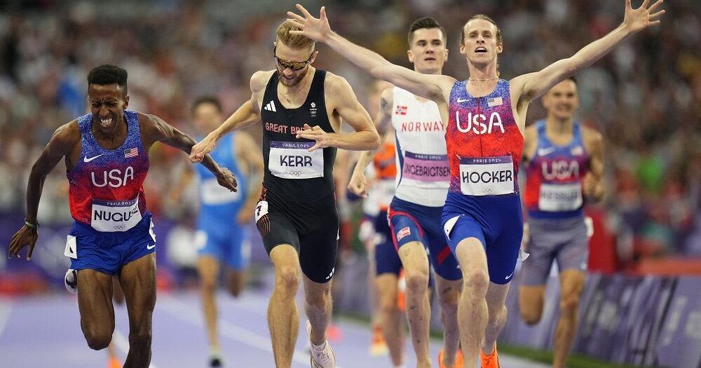 Olympic stunner: American Cole Hocker wins men's 1,500M