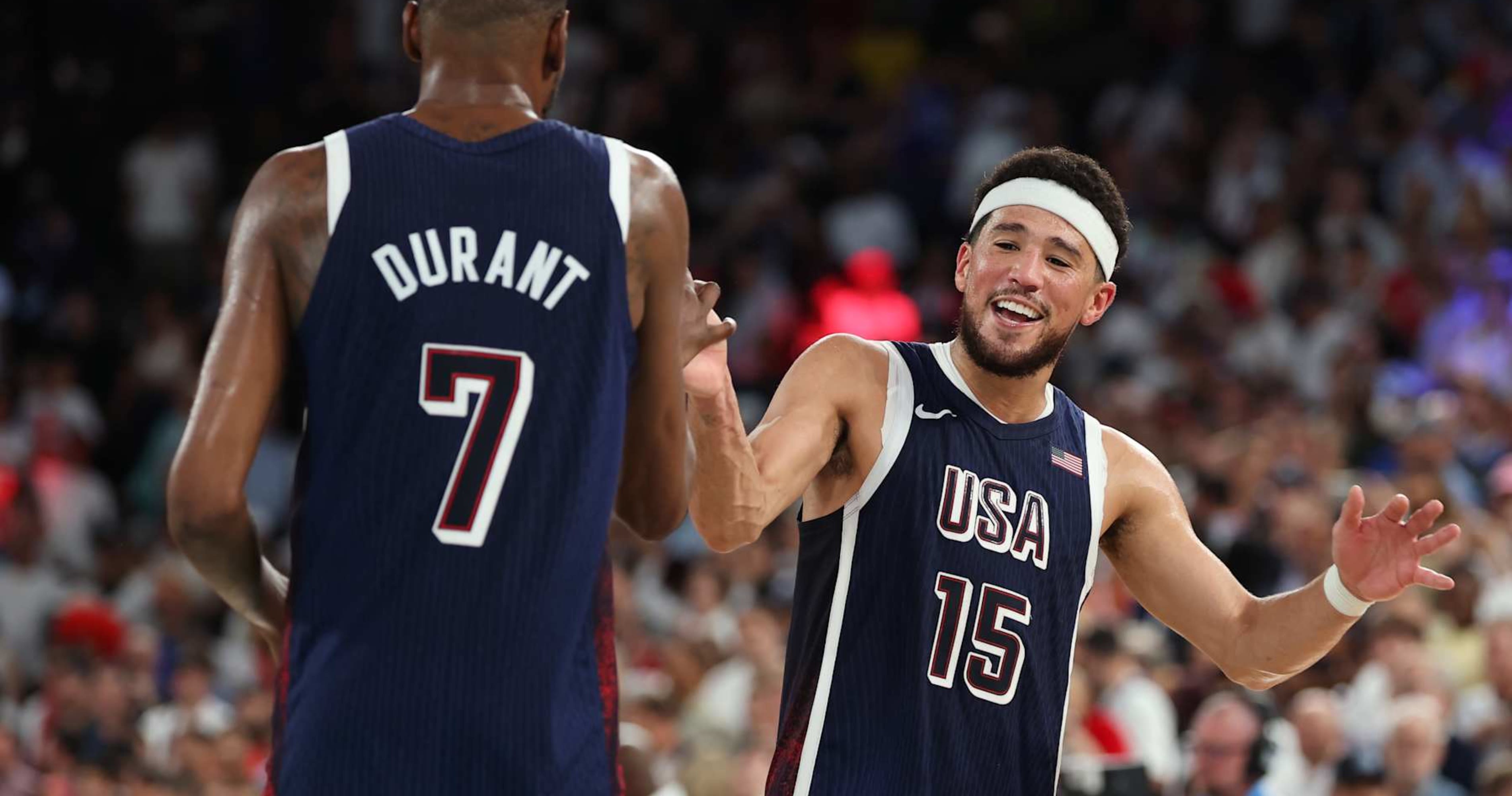 Kevin Durant, Devin Booker Celebrate USA Olympic Gold Medal on Yacht in Viral Photos