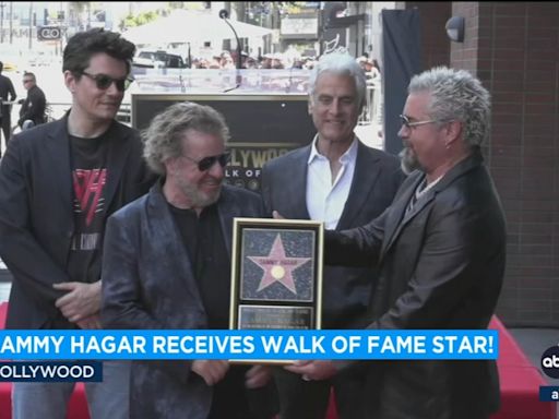 Rock legend Sammy Hagar honored with star on Hollywood Walk of Fame