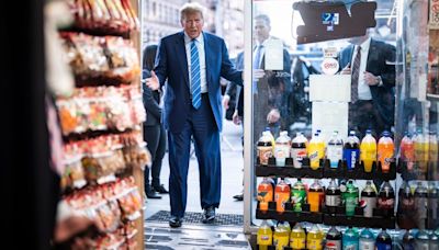 Trump targets Alvin Bragg, the prosecutor in his criminal case, while visiting site of fatal bodega stabbing