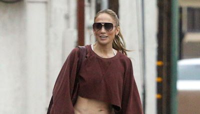 Jennifer Lopez Is All Smiles in Ultra-Low Rise Sweatpants Amid Ben Affleck Divorce Rumors