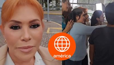 Magaly Medina visita los estudios de América Televisión y desata comentarios