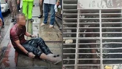 泰國男困排水溝4天 幸民眾發現報警拯救 手腳泡爛發白緊急送醫