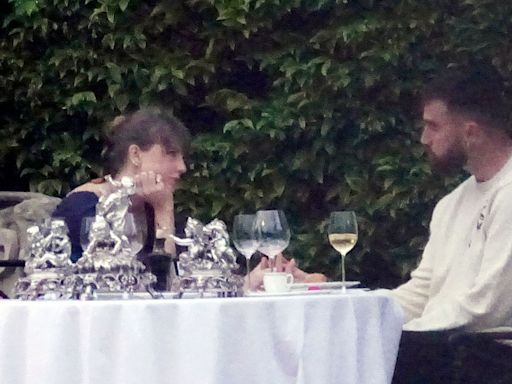 See Taylor Swift Gaze Adoringly at Travis Kelce and Hold His Hand at Lake Como Dinner