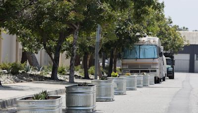 Did Home Depot staff bolt planters to an L.A. street to deter RV parking? The city is investigating
