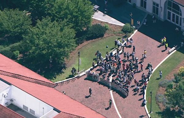 Demonstrators protesting Israel-Hamas war again gather on Emory’s campus