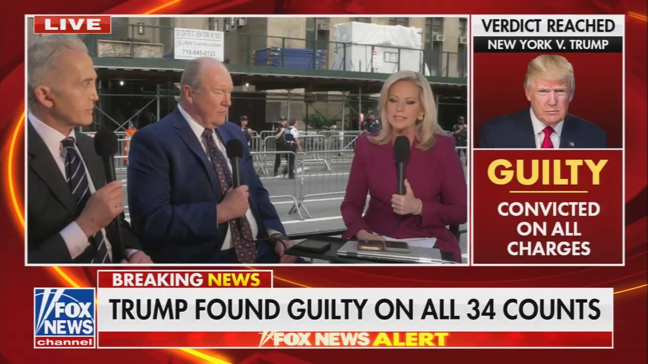 Watch Fox News' initial reaction to Donald Trump being found guilty of 34 felonies