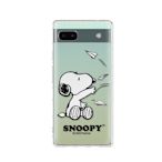 史努比/SNOOPY 正版授權 Google Pixel 6a 漸層彩繪空壓手機殼(紙飛機)